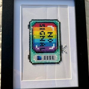 No Signal Tv- Diamond Art- Finished and Framed